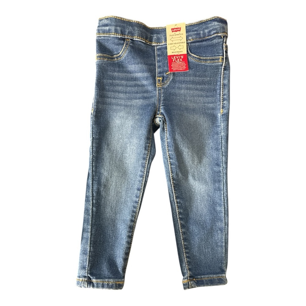 NWT Levi's Denim Girls  Jeggings 2T Adjustable waistband